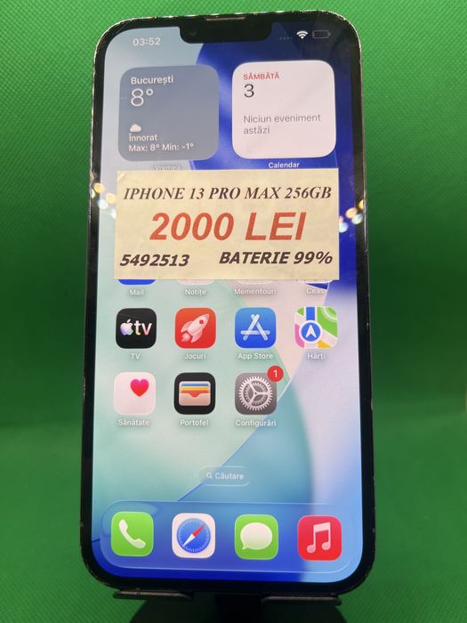 Iphone 13 pro max 256gb 99% bat•Amanet Lazar Crangasi•54925