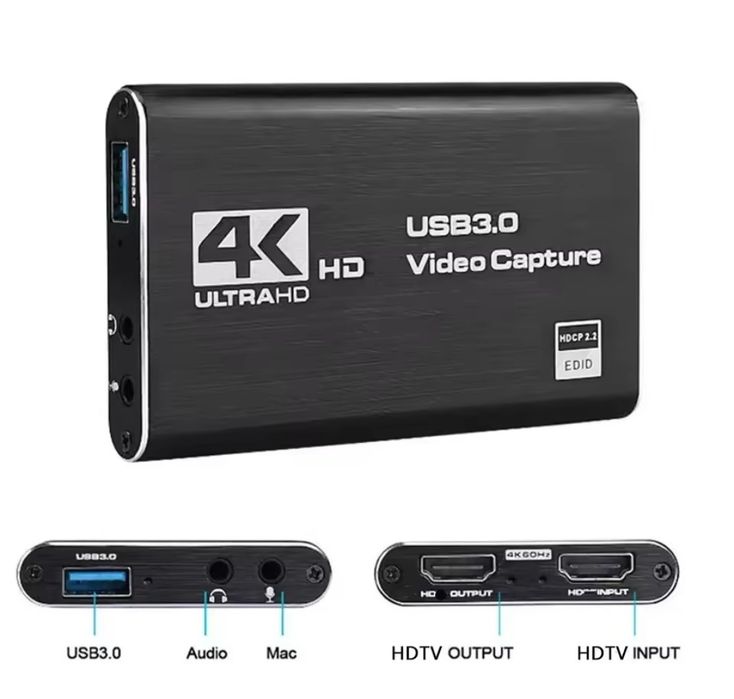 Placa de captura Video 4k Laptop PC Macbook PS4 Ps5 Xbox