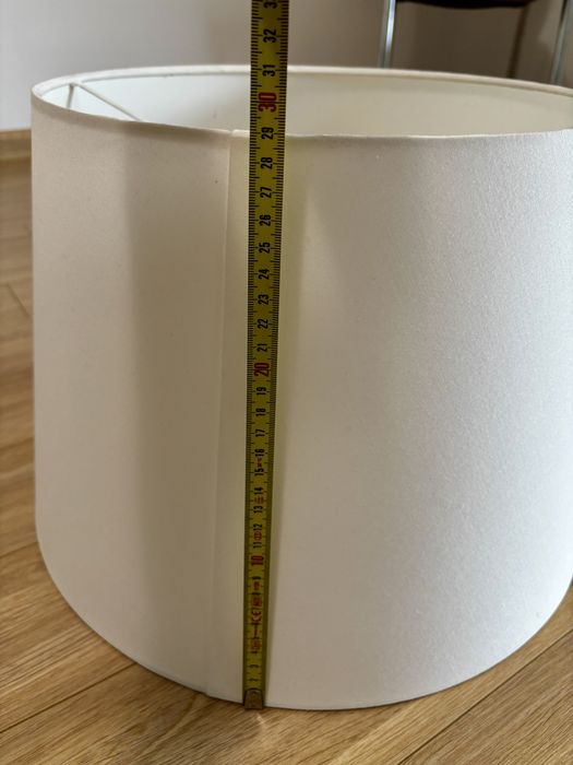 2x Abajur alb textil + pendul de prindere in tavan