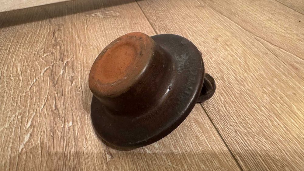 Много стара ръчна керамика! Свещник с декорация ангелче