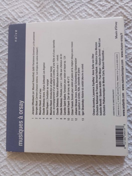 CD с класическа музика, подбрана от музея Orsay в Париж