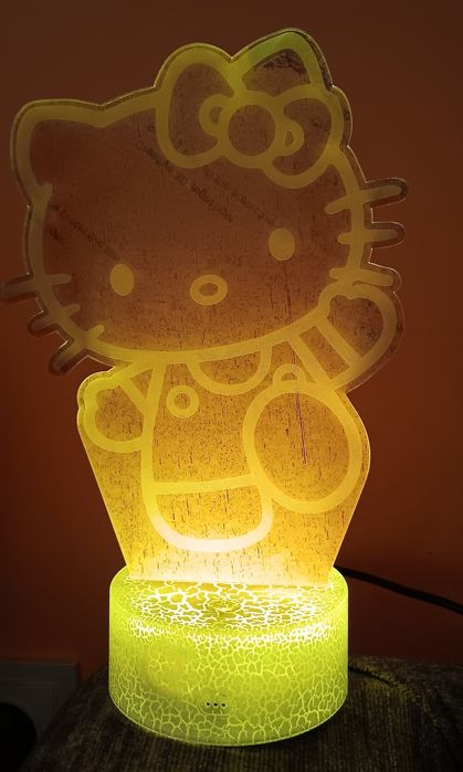 3D Нощна лампа Hello Kitty/Елза/Kuromi/Spider-Man/Harry Potter