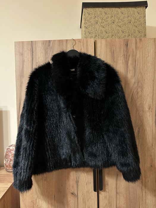 Дамско палто с косъм