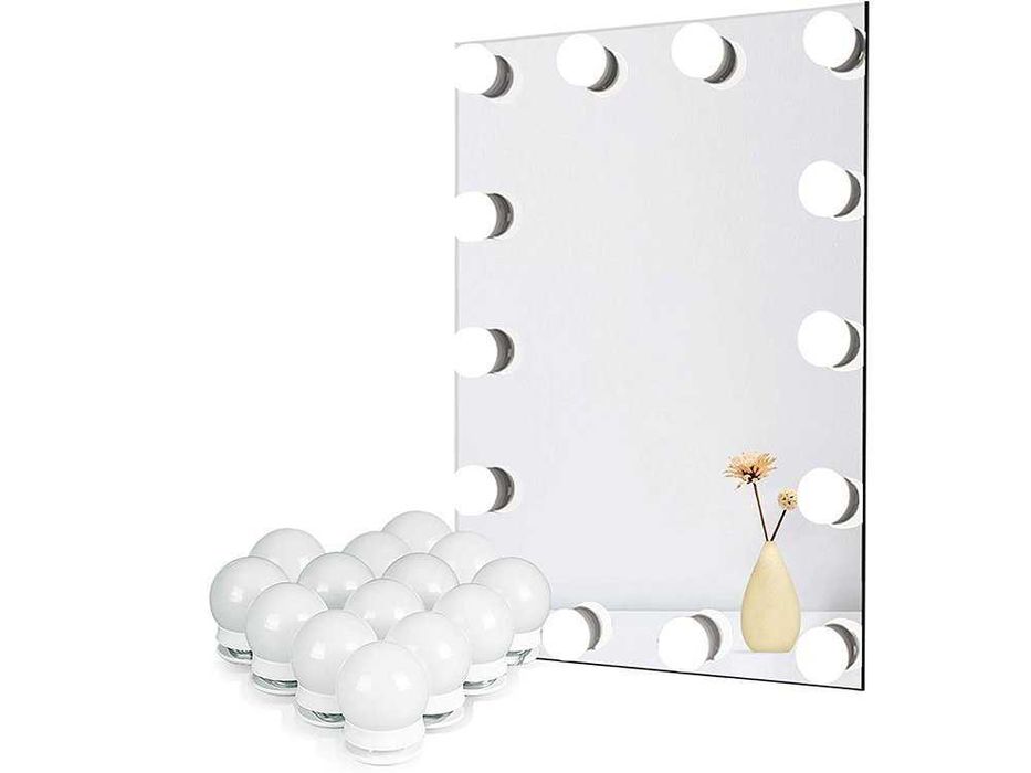 Комплект от 10 LED лампи крушки за огледало