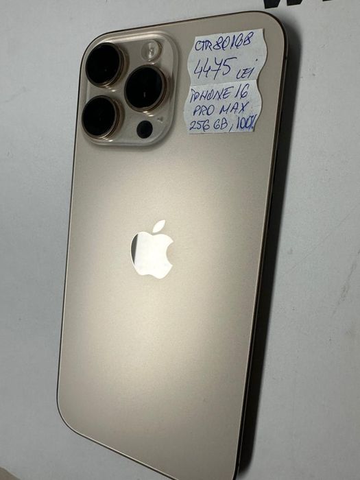 Iphone 16 Pro Max, 256GB, Bat.100% -T-