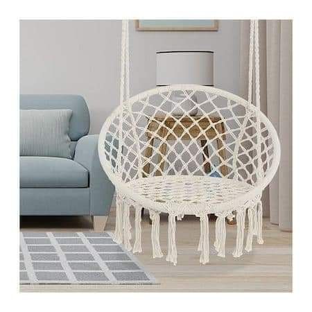 Висяща люлка - хамак. Цвят: черен, бял