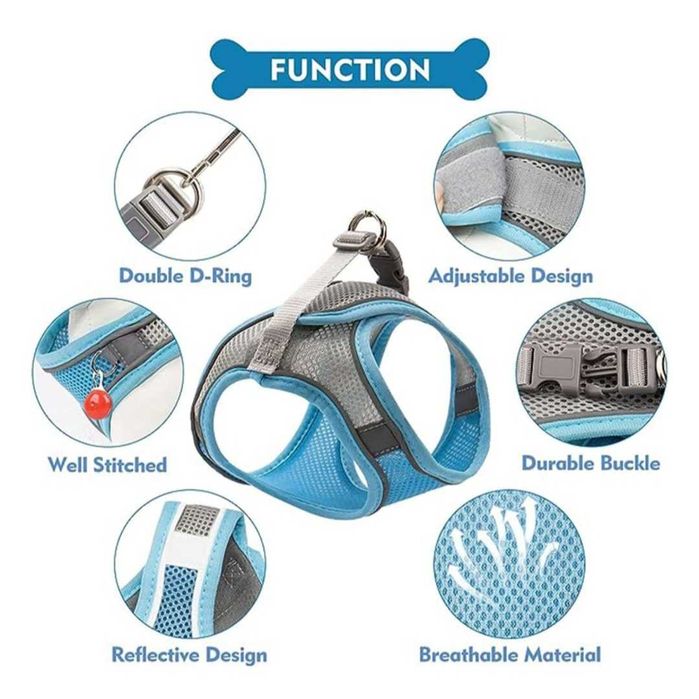 Комплект нагръдник / каишка + подплатена жилетка