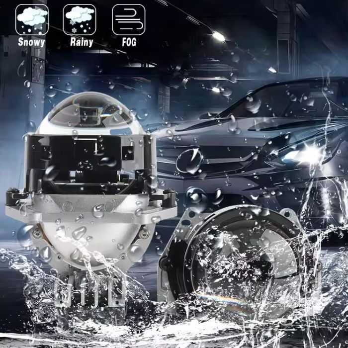 Bi LED Лупи за фар 3-ИНЧА  55W, 12V, 30000Lum, комплект