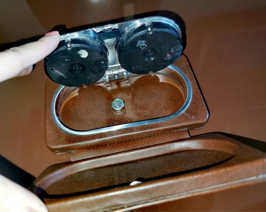 Полеви часовник Lambert колекция SOSL будилник с кожен калъф стомана