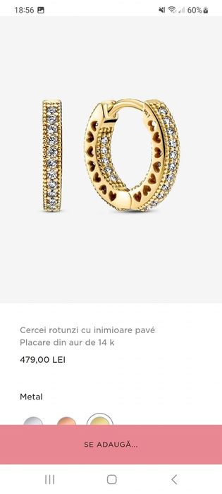 Cercei pandora pavo originali