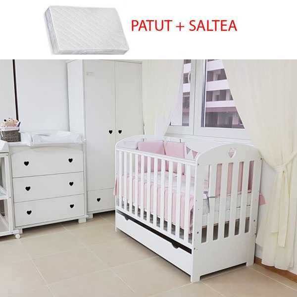 Sisi + Saltea Cocos - MAMO-TATO + cearceafuri si huse impermeabile