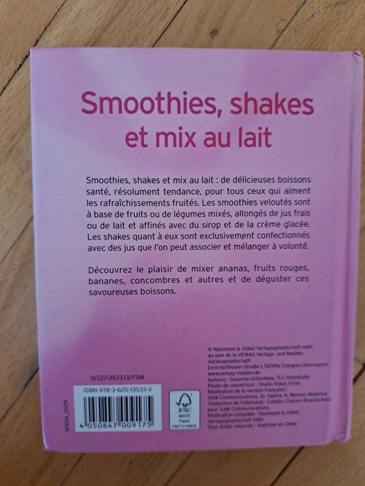 Смутита, шейкове и млечни напитки  на френски