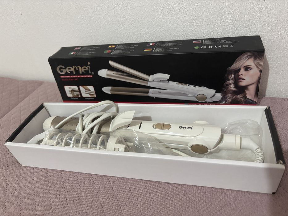 Aparat de indreptat / ondulat parul Gemei 2 in 1