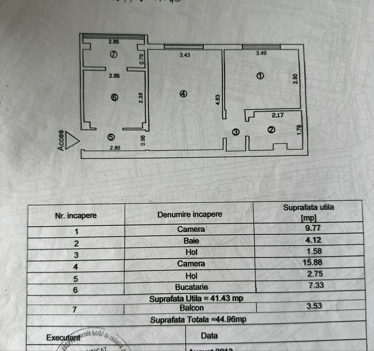 Apartament 2 camere, transformat in 3 camere, Zona  Inel 2 - Aleea Solidaritatii