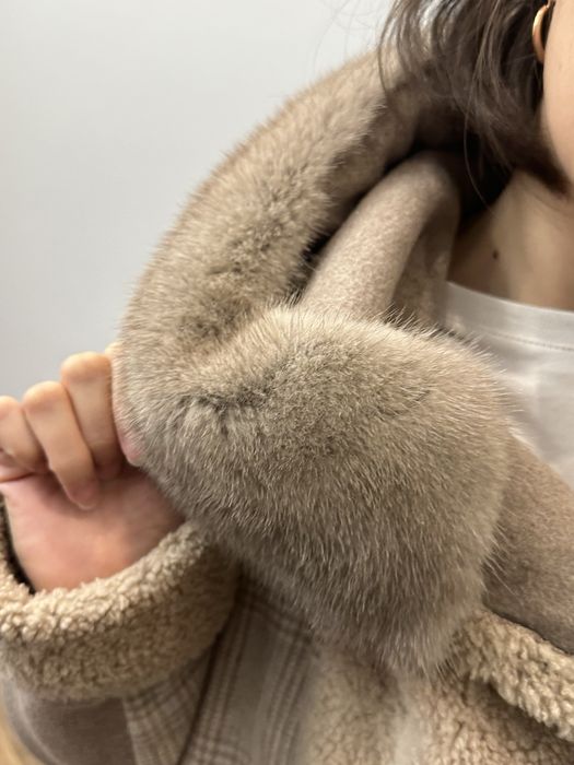 Пальто с норковым воротником