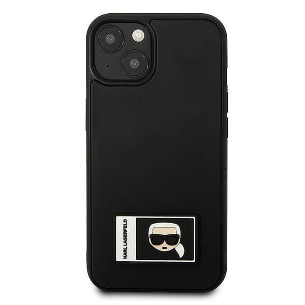Karl lagerfeld klhcp13m3dkpk iphone 13 / 14 black hardcase ikonik patc