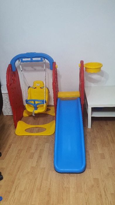 Ansamblu loc joaca tobogan leagan cos baschet