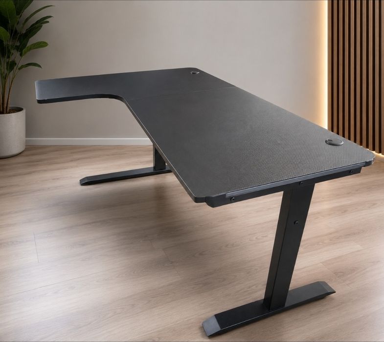Gaming Desk L-Shape carbon fiber