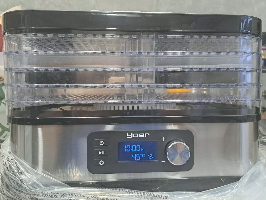 Дехидратор(Сушилня)за храна Yoer 450w,5 цедки,сребристо-черен