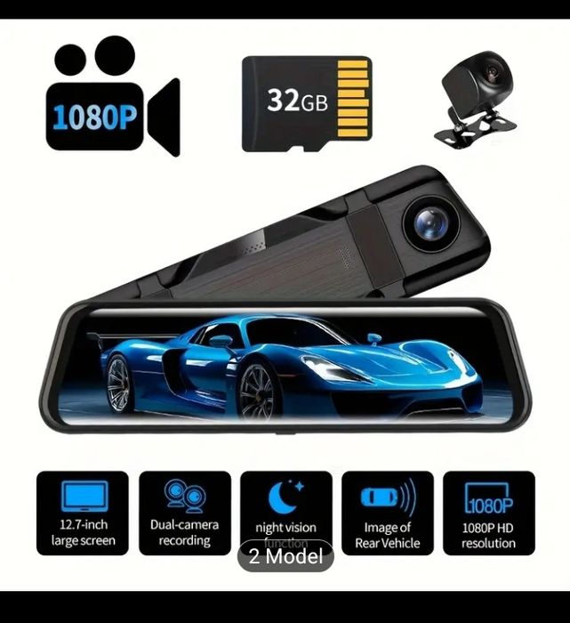 Oglinda auto dual camera
