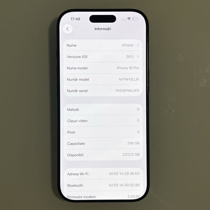 Iphone 16 Pro 256 gb