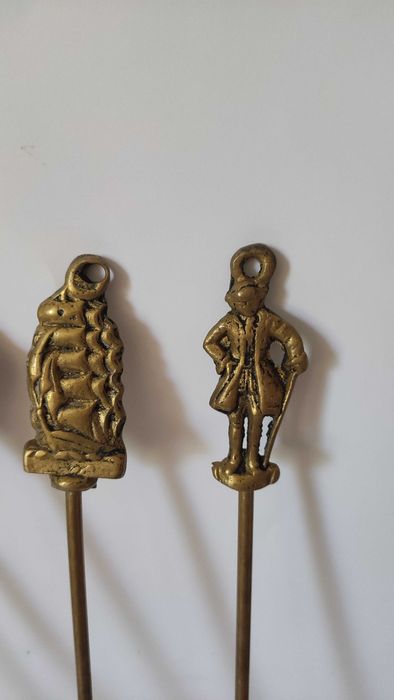 Лот от 5 бр.красиви винтидж вилици за камина - английски