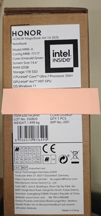 ПРОМО! HONOR MagicBook Art 14 2025, 32GB, 1TB SSD, i7-255H