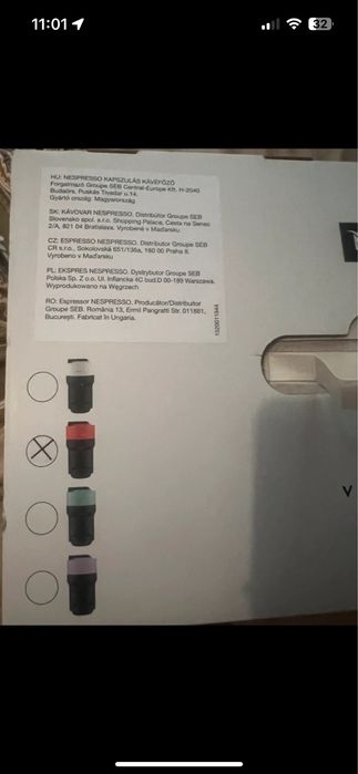 Espressor Nespresso Verto Pop, nou, culoarea roșie