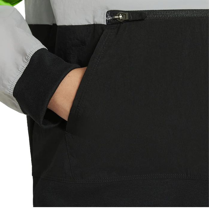 NIKE Спортно яке 'Crossover' сиво / неоново зелено / черно