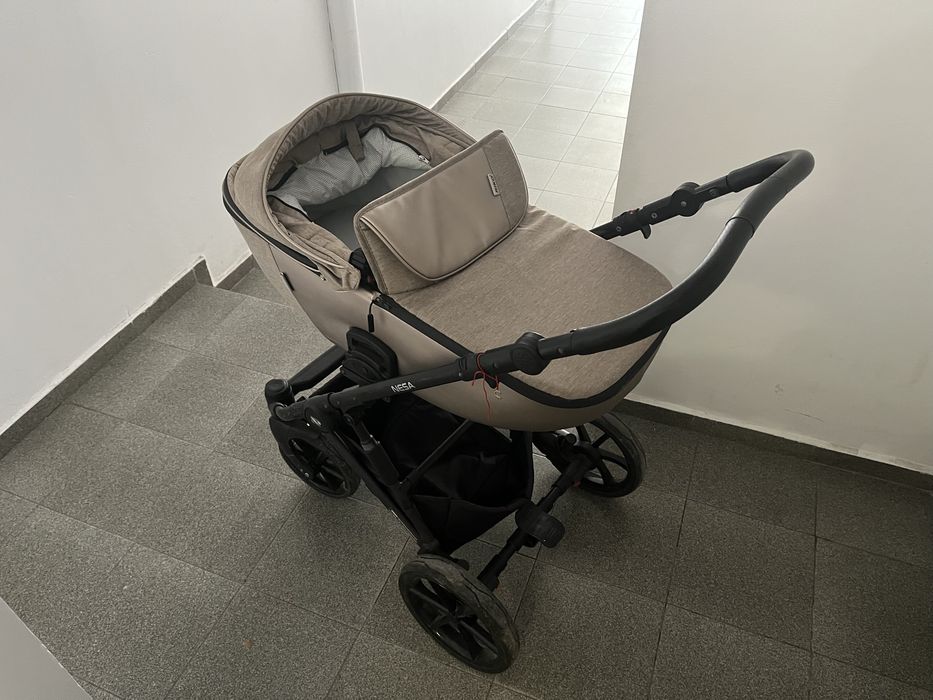 Бебешка количка 2 в 1 Riko Nesa (цвят Pearl Pink / Beige)
