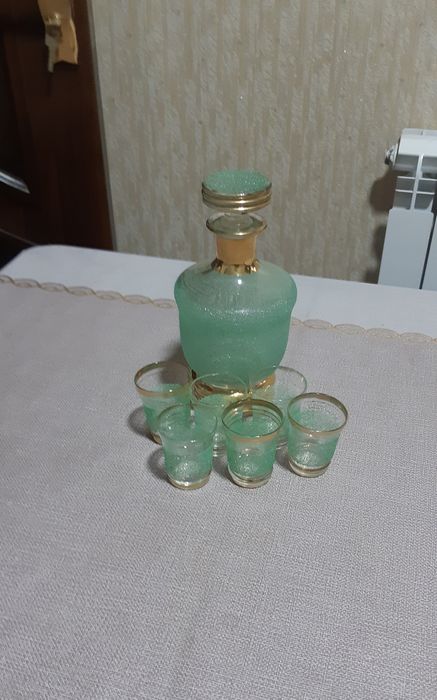 Чешский графин с рюмками