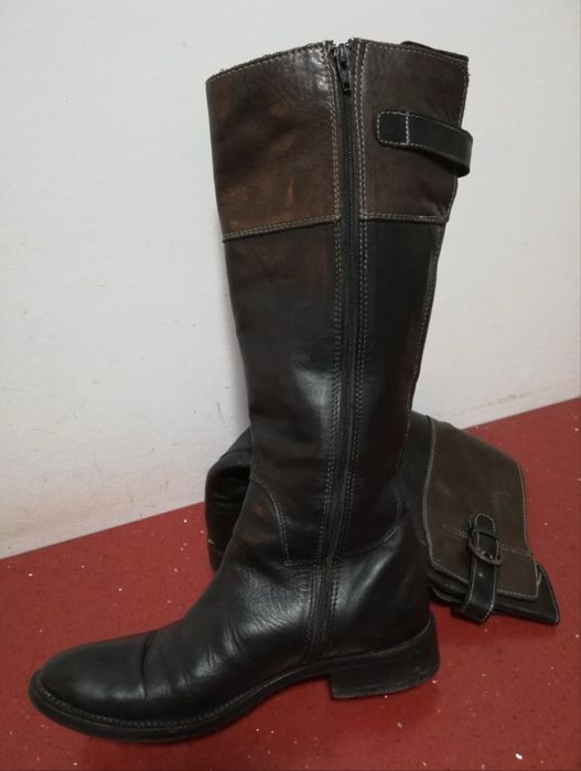 Cizme piele negru maro 37