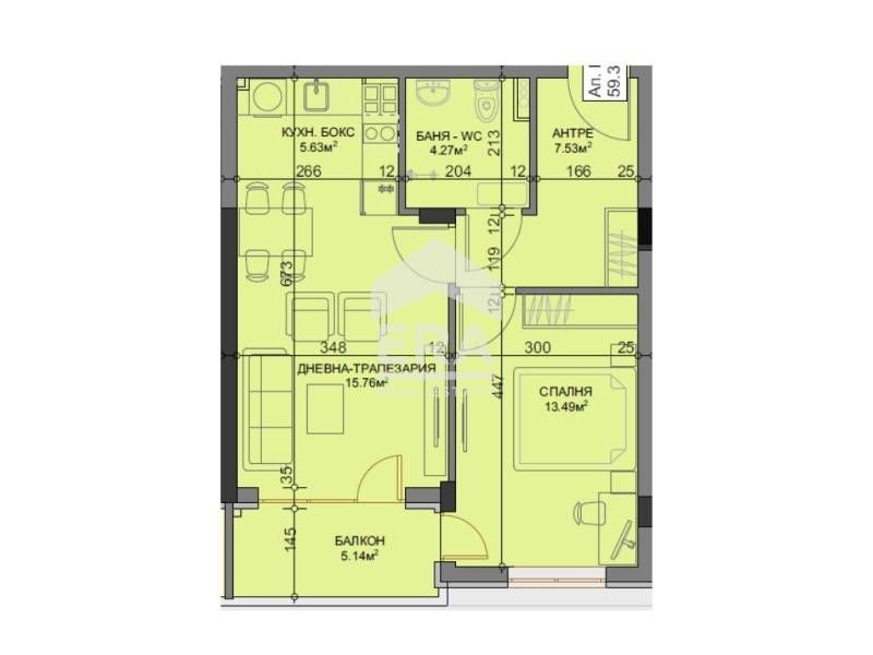 Двустаен апартамент в нова модерна сграда в кв. Студентски град