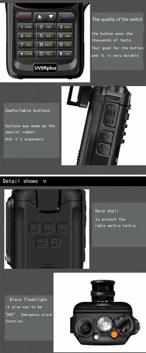 Нови Baofeng 9R 22W 11000MAH Радиостанция Водоустойчива двубандова PMR