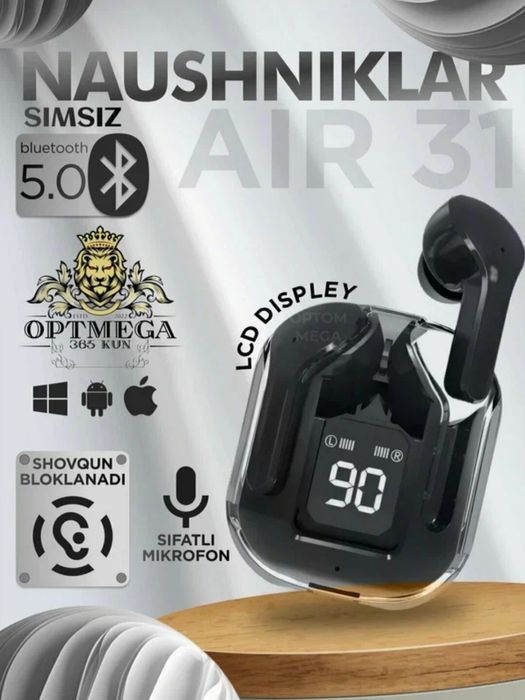 Air 31 displey mikrofon va shovqinni kamaytirish