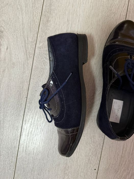 Pantofi damă piele bleumarin