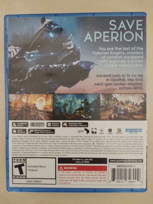 Vand Godfall Ps5 -Playstation 5