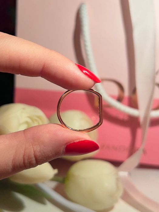 Inel Pandora placat cu aur 18K, NOU, în ambalaj original