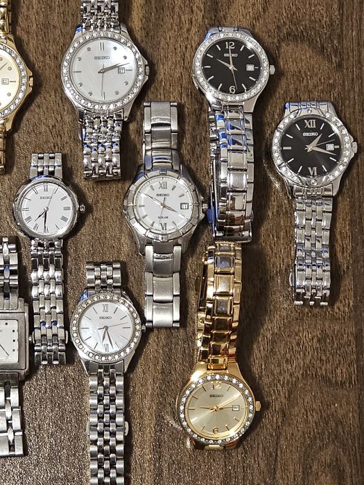 -60% Seiko Swarovski&Solar оригинални дамски часовници