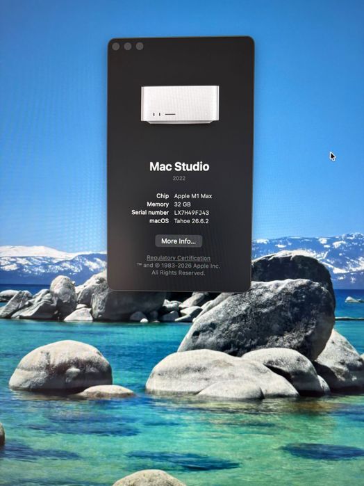 Mac Studio Apple M1 Max (2022) – 10-Core, 32GB RAM, 512GB SSD – Като нов!