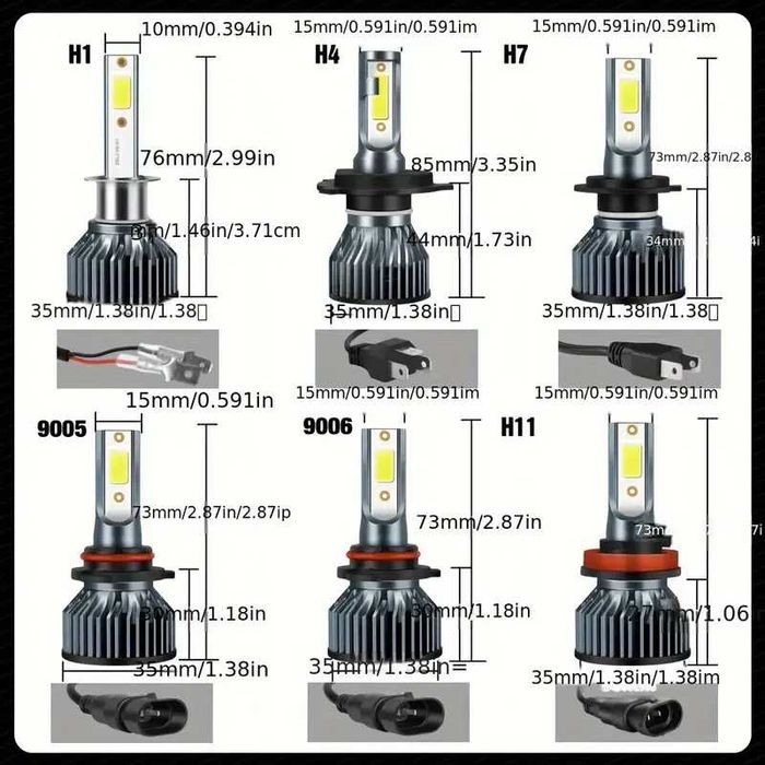 ГАРАНЦИЯ!! Лед крушки H7, H4, LED | Canbus 180W 60000LM / Х4, Х7 ЛЕД /