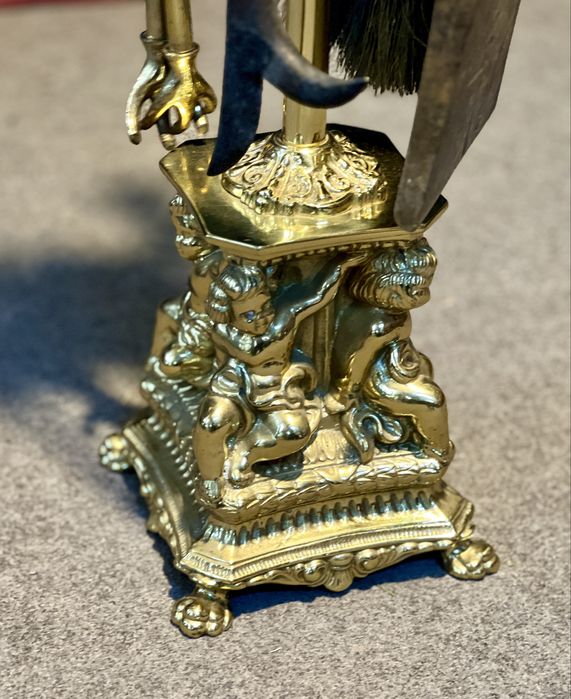 Set ustensile pentru șemineu din Bronz in stil Baroc