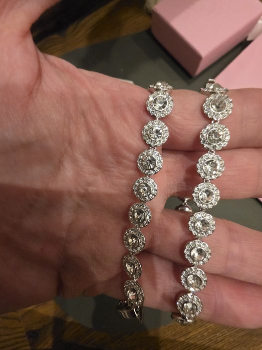 Set Swarovski argintiu