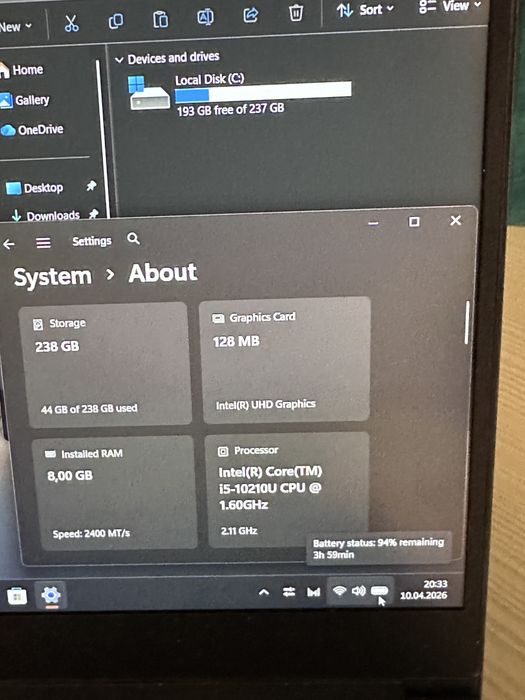Laptop Huawei • Intel Core i5 - 8Gb RAM - SSD240 - taste iluminate - aluminiu