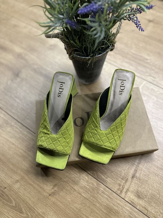 Trieste Lime - saboti piele naturala