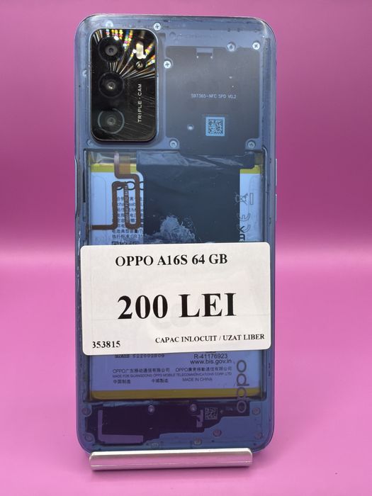 OPPO A16S 64 GB capac inlocuit / uzat liber •Matei Amanet Margeanului• 3538