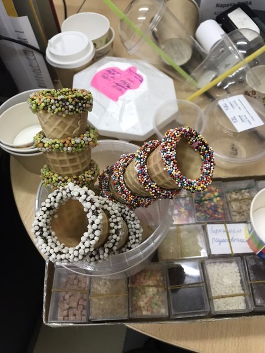 Рожки для мороженого 110 150 цветные