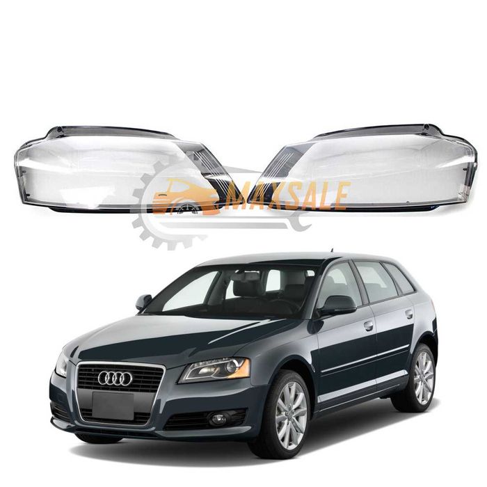 Капаци фарове Audi A3 8P (09-12) фар ауди а3 8п комплект стъкло крушка