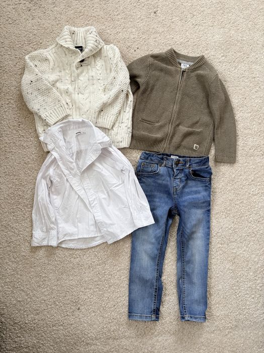 Lot haine baiat elegante , camasi, pulovere, pantaloni,3-4 ani