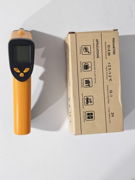 Termometru Digital cu Laser Infraroșu, Pistol de Temperatură Non-Contact -50°C până la 550°C